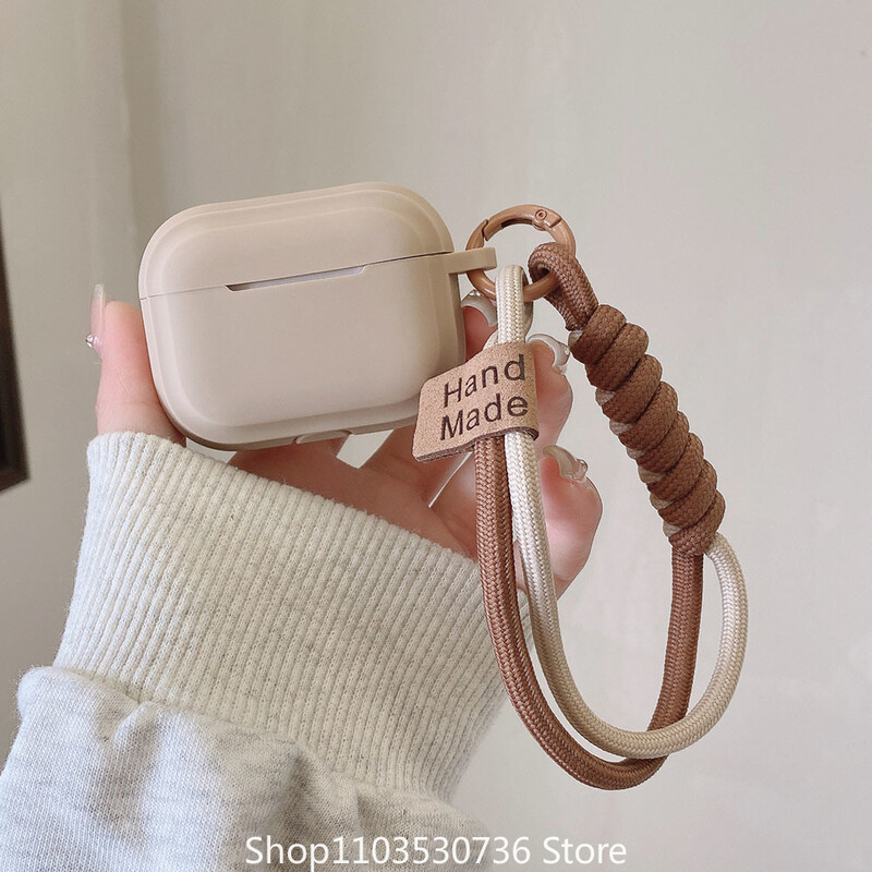 mekana silikonska torbica za slušalice u boji karamele s narukvicom za sprječavanje pada par za airpods 2 3 pro 2 bluetooth kutija za punjenje