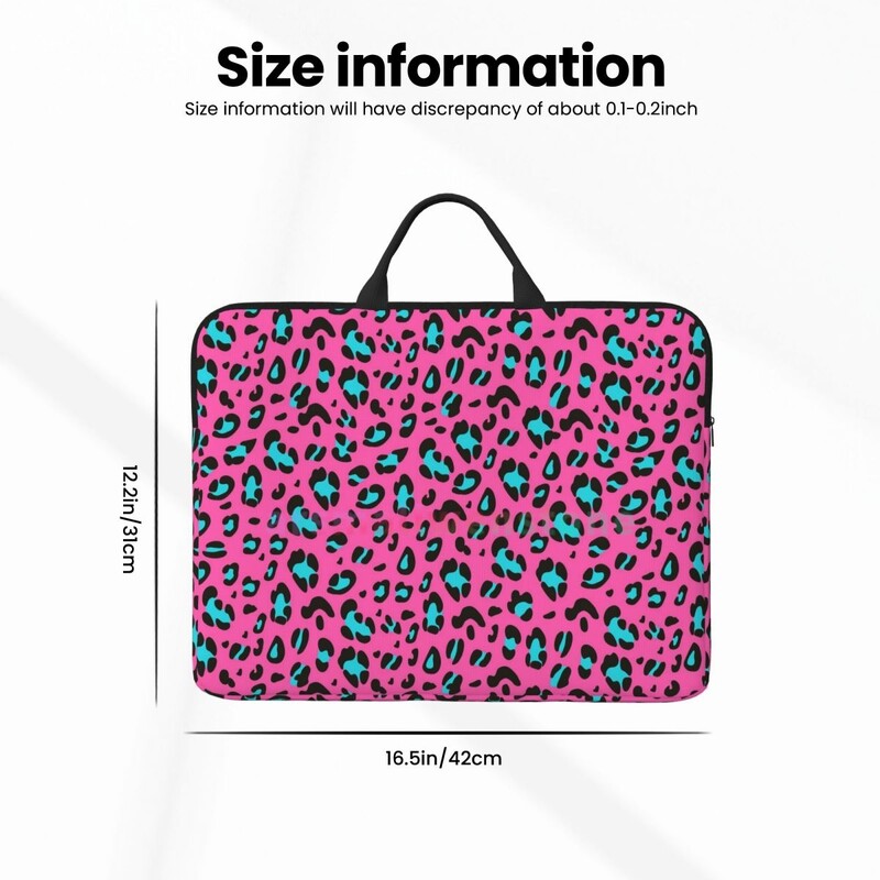 Torba za prijenosno računalo s uzorkom leoparda Torba za računalo Uredska poslovna putovanja 14 inčna vodootporna velika torbica za prijenosno računalo