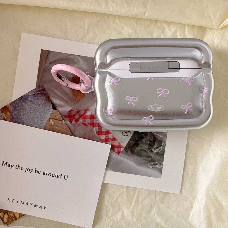 Valovita torbica za slušalice visokokvalitetna neklizajuća bežična bluetooth kutija za punjenje slatka mašna privjesak zec za apple airpods 1 3 pro 2nd 2