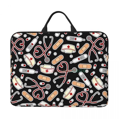 Карикатура Дамска чанта за лаптоп Доктор Чанта за компютър Офис Бизнес пътуване 14-инчов водоустойчив голям калъф за лаптоп