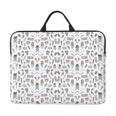 Карикатура Дамска чанта за лаптоп Доктор Чанта за компютър Офис Бизнес пътуване 14-инчов водоустойчив голям калъф за лаптоп