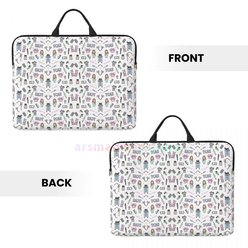 Карикатура Дамска чанта за лаптоп Доктор Чанта за компютър Офис Бизнес пътуване 14-инчов водоустойчив голям калъф за лаптоп