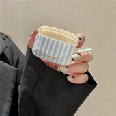 Θήκη Wavy Blue Line Stripe για Apple Air Pods Pro 2 Θήκη ακουστικών Bluetooth Cartoon Θήκη σιλικόνης για Airpods 1 3 Προστατευτική τσάντα