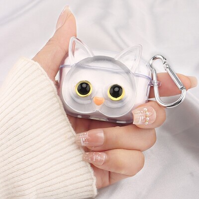 Crno bijela slatka mekana futrola za punjenje slušalica za Airpods 3 Ins Line Cat Bluetooth mekana silikonska maska za Airpods 1 2 Pro torbe