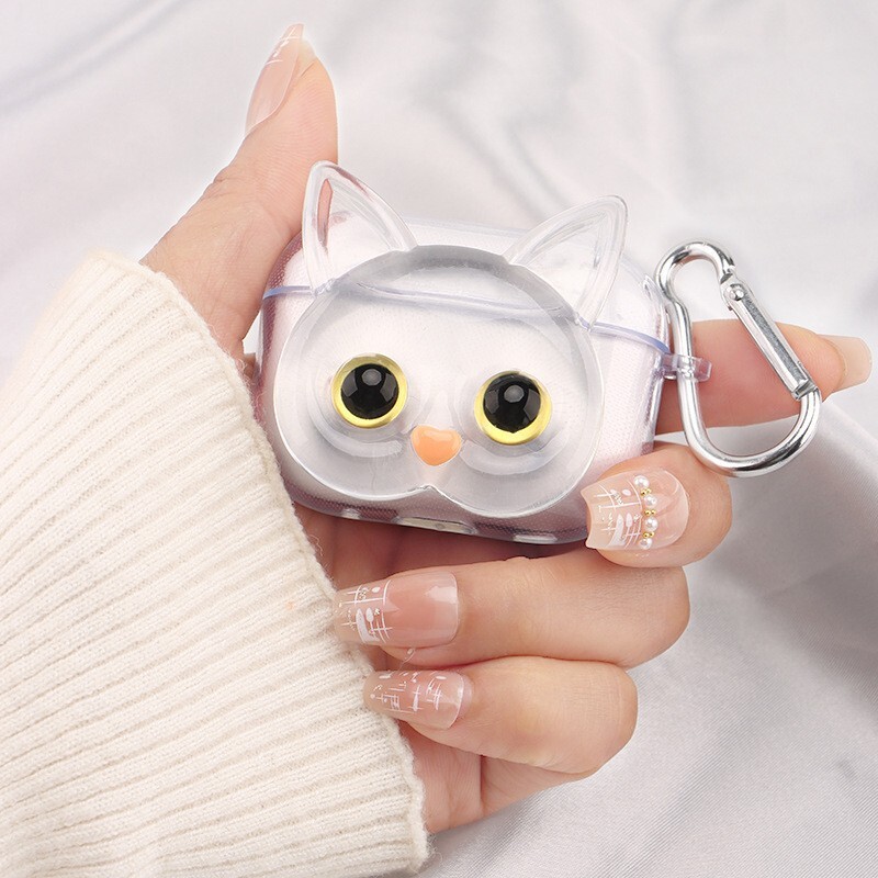 Crno bijela slatka mekana futrola za punjenje slušalica za Airpods 3 Ins Line Cat Bluetooth mekana silikonska maska za Airpods 1 2 Pro torbe