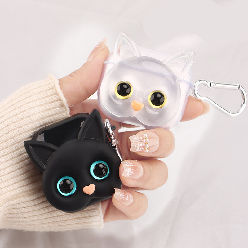 Crno bijela slatka mekana futrola za punjenje slušalica za Airpods 3 Ins Line Cat Bluetooth mekana silikonska maska za Airpods 1 2 Pro torbe