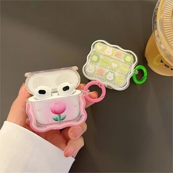 Funny Cartoon Cat Case For Airpods 4 4th 2024 Case For AirPods Pro 2 2nd 3 2 1 Cover Transparent Cute TPU Coque with Hook