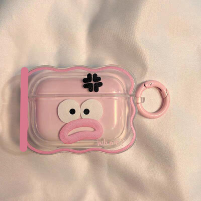 Funny Cartoon Cat Case For Airpods 4 4th 2024 Case For AirPods Pro 2 2nd 3 2 1 Cover Transparent Cute TPU Coque with Hook