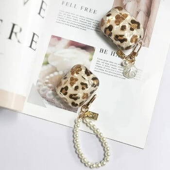 Θήκες Pearl Earphone For Airpods 4 Leopard Pendant Headphone Protective Cover For Apple For Airpod 3 Pro 2 1 3rd Generation