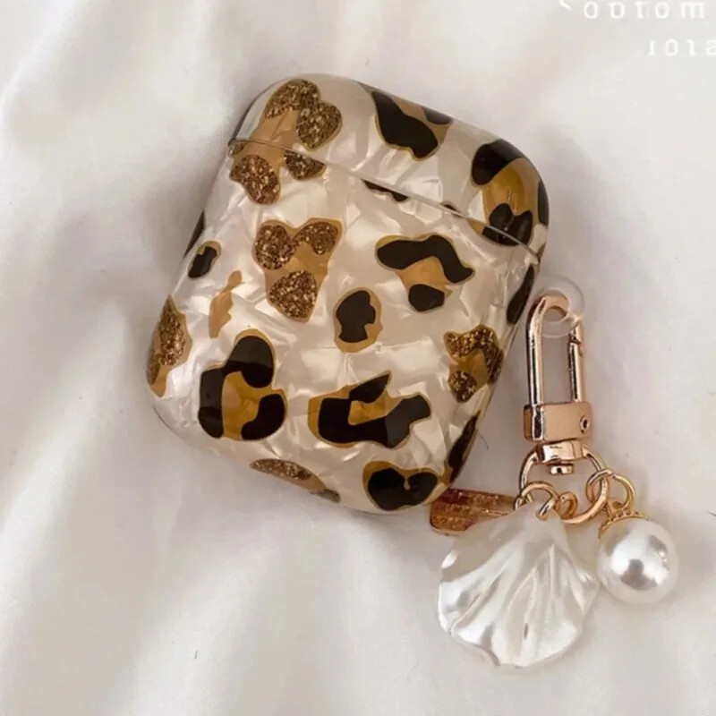 Pearl futrole za slušalice za Airpods 4 Leopard privjesak za slušalice Zaštitna maska za Apple za Airpod 3 Pro 2 1 3. generacija