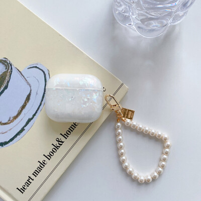 Перлени калъфи за слушалки за Airpods 4 Pro 2 Защитно покритие за слушалки с висулка с леопард за Airpod 3 Pro 2 1 Калъф от 3-то поколение