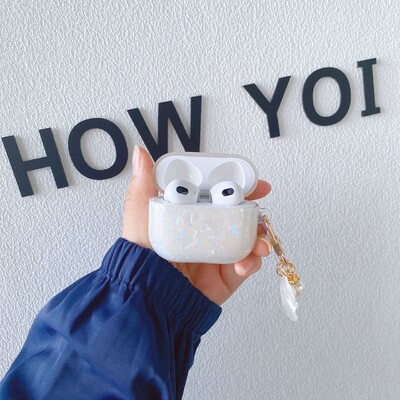 Перлени калъфи за слушалки за Airpods 4 Pro 2 Защитно покритие за слушалки с висулка с леопард за Airpod 3 Pro 2 1 Калъф от 3-то поколение