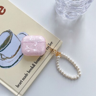 Перлени калъфи за слушалки за Airpods 4 Pro 2 Защитно покритие за слушалки с висулка с леопард за Airpod 3 Pro 2 1 Калъф от 3-то поколение