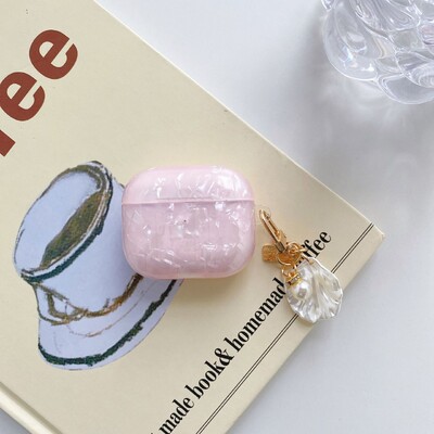 Перлени калъфи за слушалки за Airpods 4 Pro 2 Защитно покритие за слушалки с висулка с леопард за Airpod 3 Pro 2 1 Калъф от 3-то поколение