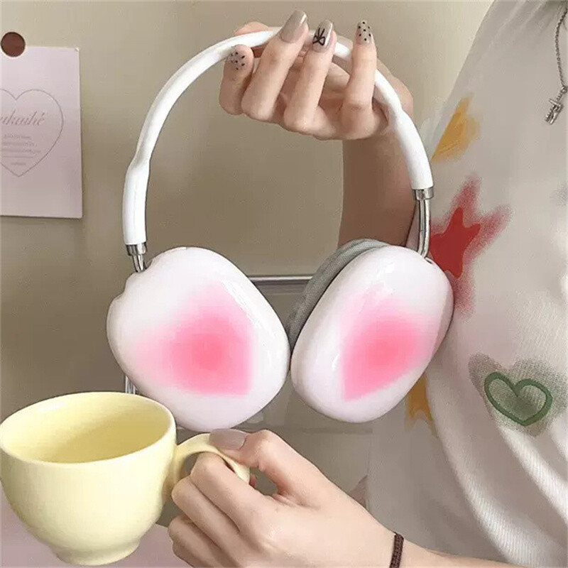 Y2k Smudge Love Heart Защитен калъф за Apple Airpods Max Калъф за слушалки Силиконови слушалки за Airpods Max Case Аксесоари
