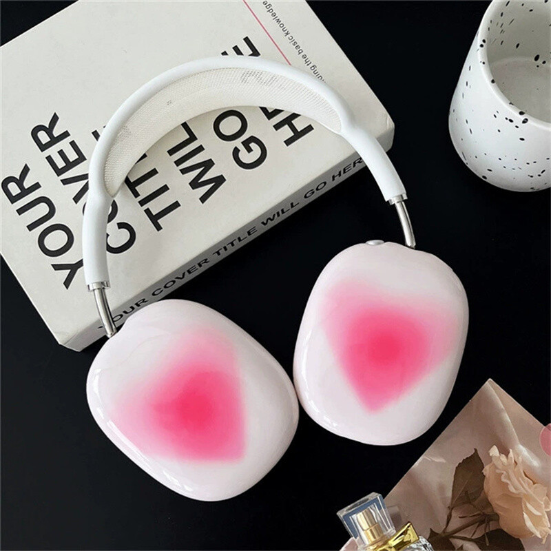 Y2k Smudge Love Heart Защитен калъф за Apple Airpods Max Калъф за слушалки Силиконови слушалки за Airpods Max Case Аксесоари