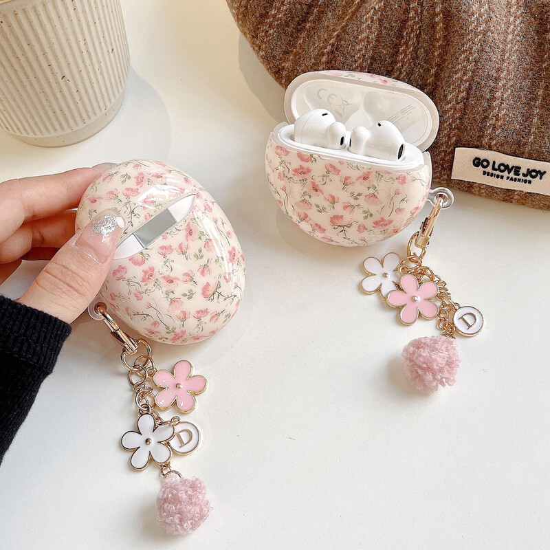 1 tk täisprinditud lilledega kõrvaklappide ümbrised HUAWEI FreeBudsi 3/ 4/ 5i seeria kaitsekattega kõrvaklappide tarvikute kaitsekarbi jaoks