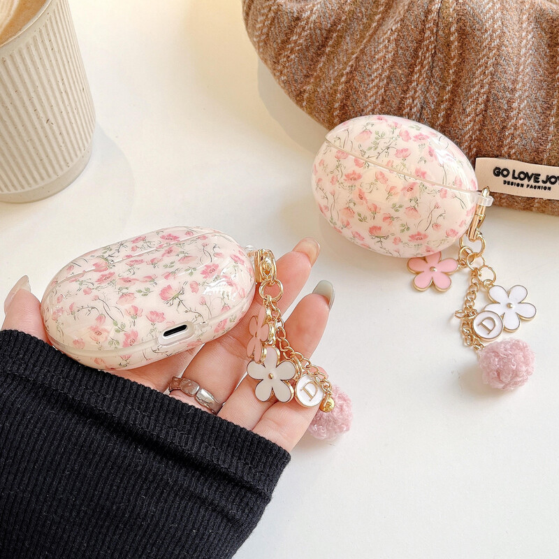 1 tk täisprinditud lilledega kõrvaklappide ümbrised HUAWEI FreeBudsi 3/ 4/ 5i seeria kaitsekattega kõrvaklappide tarvikute kaitsekarbi jaoks