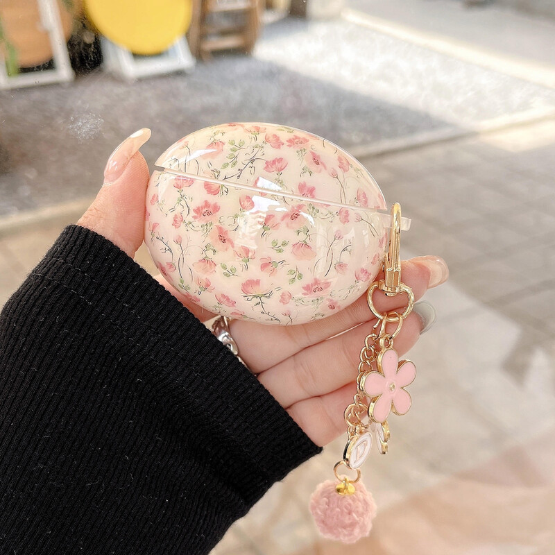 1 tk täisprinditud lilledega kõrvaklappide ümbrised HUAWEI FreeBudsi 3/ 4/ 5i seeria kaitsekattega kõrvaklappide tarvikute kaitsekarbi jaoks