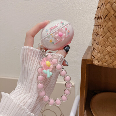 2024. Poklopac za slušalice za Huawei Freebuds 6i /5i. Simpatični cvijet, leptir, dizajn slatkiša, prozirna torbica za slušalice s lancem za zapešće