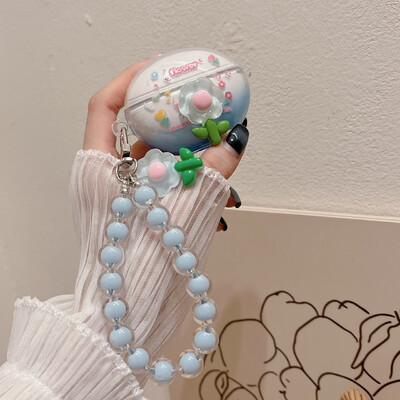 2024. Poklopac za slušalice za Huawei Freebuds 6i /5i. Simpatični cvijet, leptir, dizajn slatkiša, prozirna torbica za slušalice s lancem za zapešće