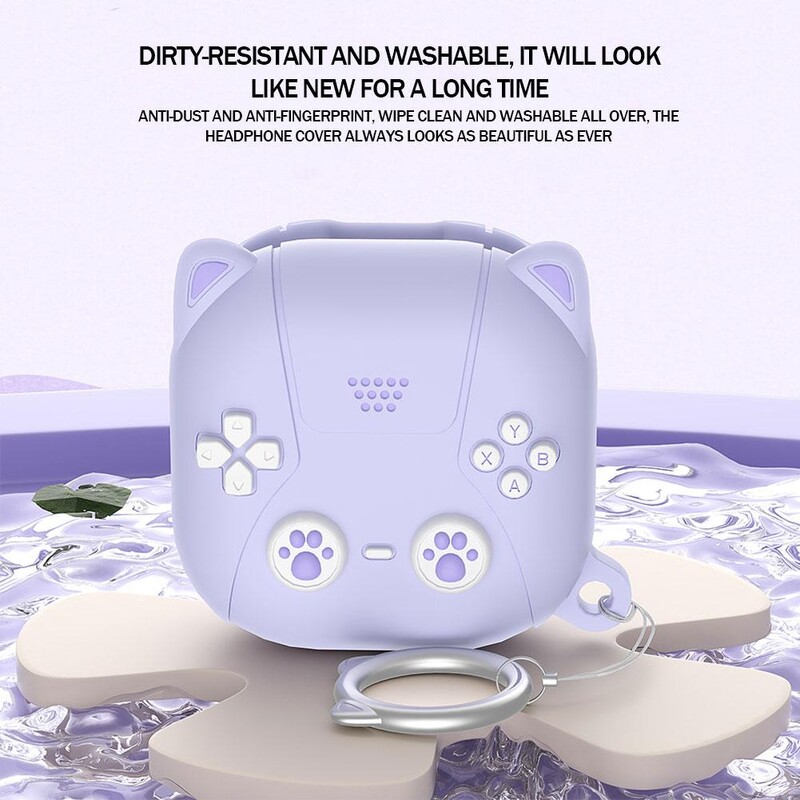 Zaštitna maska za slušalice od tekućeg silikona prikladna za Samsung Galaxy Buds Live/Buds 2/ Pro/2 Pro/Buds FE Cute Cat Style