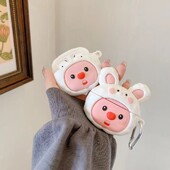 Animacinis filmas Little Beaver in Rabbit Hat silikoninis ausinių dėklas Airpods 1 2 3 4 Pro Pro 2 Accessories dangtelis