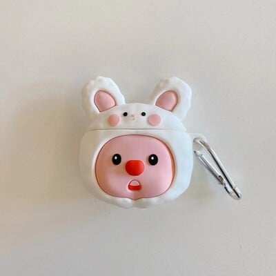 Animacinis filmas Little Beaver in Rabbit Hat silikoninis ausinių dėklas Airpods 1 2 3 4 Pro Pro 2 Accessories dangtelis
