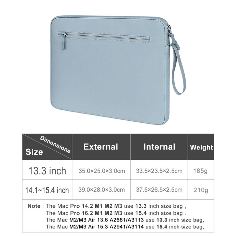 Laptop Sleeve Bag Cases for Macbook Pro 13 M1 M2 M3 Air 13.6 15 14 16 inch XiaoMi Notebook Cover HP Matebook Shell Dodaci