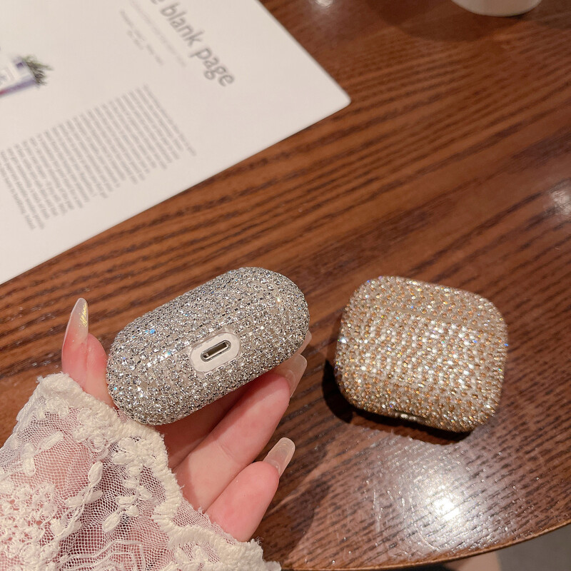 Luksuzna Bling Diamonds Glitter tvrda torbica za Airpods Pro 1 2 3 Dodaci za bežične Bluetooth slušalice za airpods pro 2 Cover
