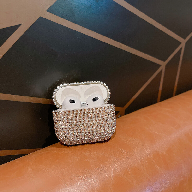 Luksuzna Bling Diamonds Glitter tvrda torbica za Airpods Pro 1 2 3 Dodaci za bežične Bluetooth slušalice za airpods pro 2 Cover
