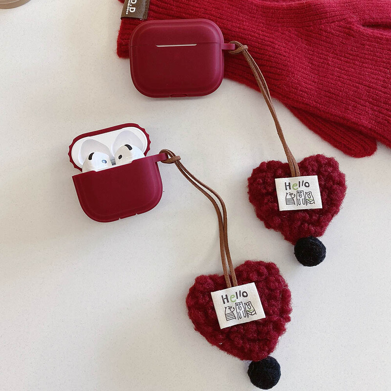 Husă pentru căști din silicon moale cu pandantiv de blană de pluș pentru AirPods 1 2 3 Pro 2 Pro2 4 ANC cu breloc capac de protecție pentru căști