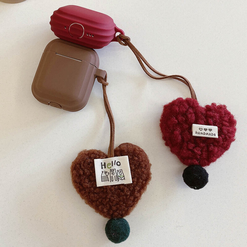 Husă pentru căști din silicon moale cu pandantiv de blană de pluș pentru AirPods 1 2 3 Pro 2 Pro2 4 ANC cu breloc capac de protecție pentru căști