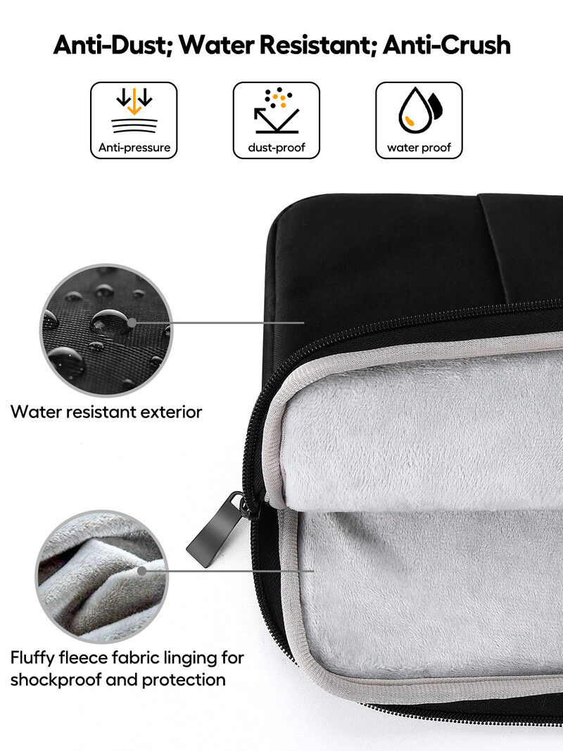 Cdisplay 22-инчова чанта за лаптоп Издръжлива ръчна чанта за пътуване Удароустойчив защитен калъф за компютър с дръжка Голям капацитет