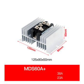 Στοιχείο μονάδας ανορθωτή τριών φάσεων MDS100A1600V Γέφυρα Στοίβα 12V Πλήρες κιτ βάσης ψύξης 24V Φόρτιση ευθείας ροής