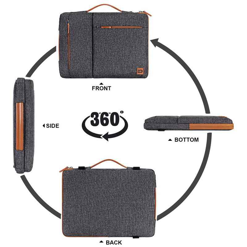 DOMISO torbica za prijenosno računalo na rame za prijenosno računalo od 10", 13", 14", 156", 17 inča s višestrukim džepovima