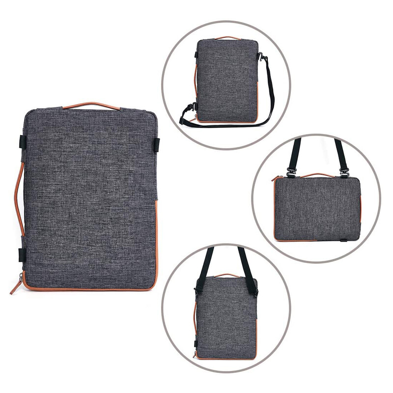 DOMISO torbica za prijenosno računalo na rame za prijenosno računalo od 10", 13", 14", 156", 17 inča s višestrukim džepovima
