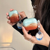 Gradient Blue Ink Dots Mekana zaštitna maska za AirPods Pro 2 AirPods 4 1 2 3 Bežične Bluetooth futrole za slušalice Ukras za tortu