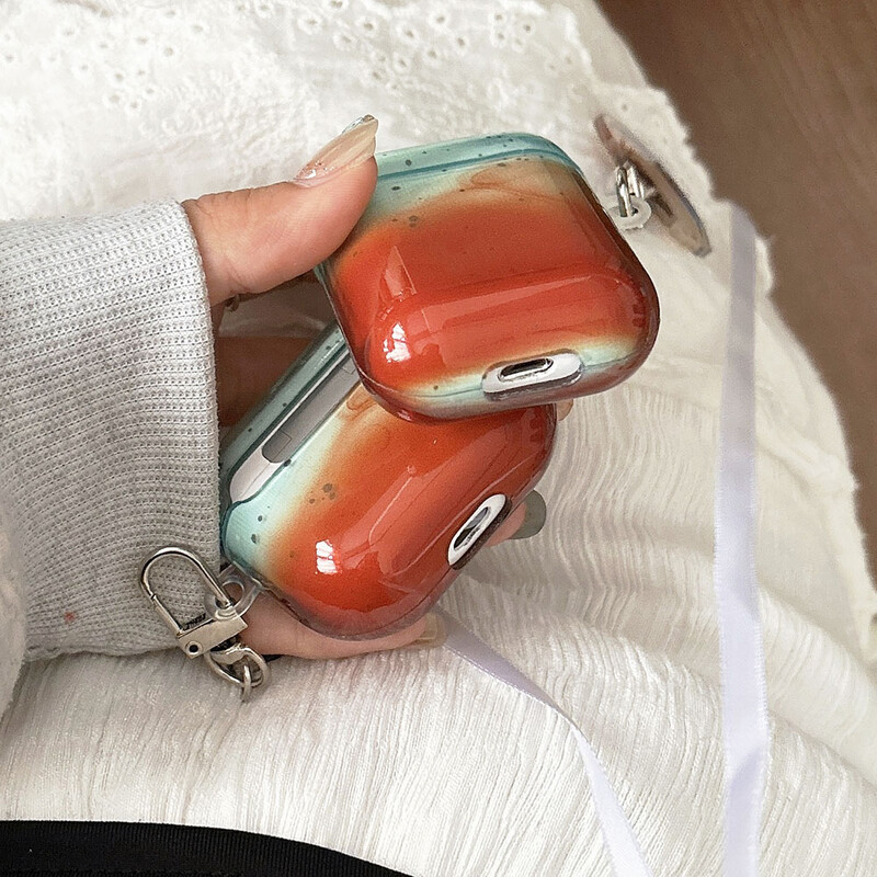 Gradient Blue Ink Dots Mekana zaštitna maska za AirPods Pro 2 AirPods 4 1 2 3 Bežične Bluetooth futrole za slušalice Ukras za tortu