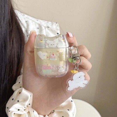 Crtani mačka pas medvjed obitelj slatka torta slatka torbica za slušalice za apple airpods 4 3 2 pro 2nd 1 bežična bluetooth kutija za punjenje