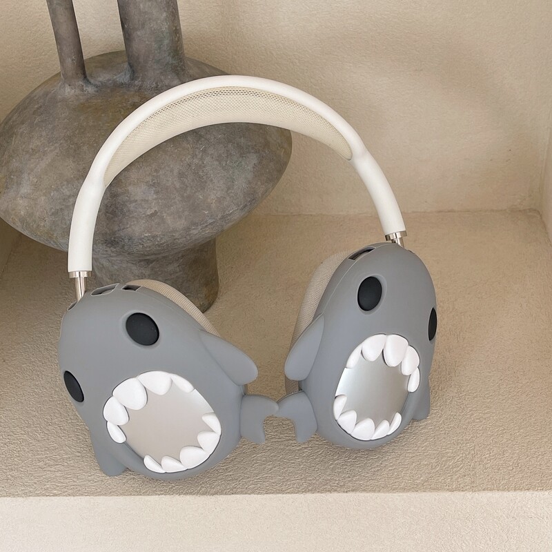 Защитен калъф с анимирана акула за Apple Airpods Max Калъф за слушалки Меки силиконови безжични слушалки за Airpods Max Аксесоари