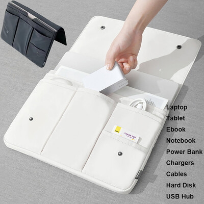 Klēpjdatora soma 13 14 15 16 collu ūdensnecaurlaidīga datora korpusa piederumi Macbook Pro Xiaomi Hp Dell Lenovo Samsung piezīmjdatora vāciņam