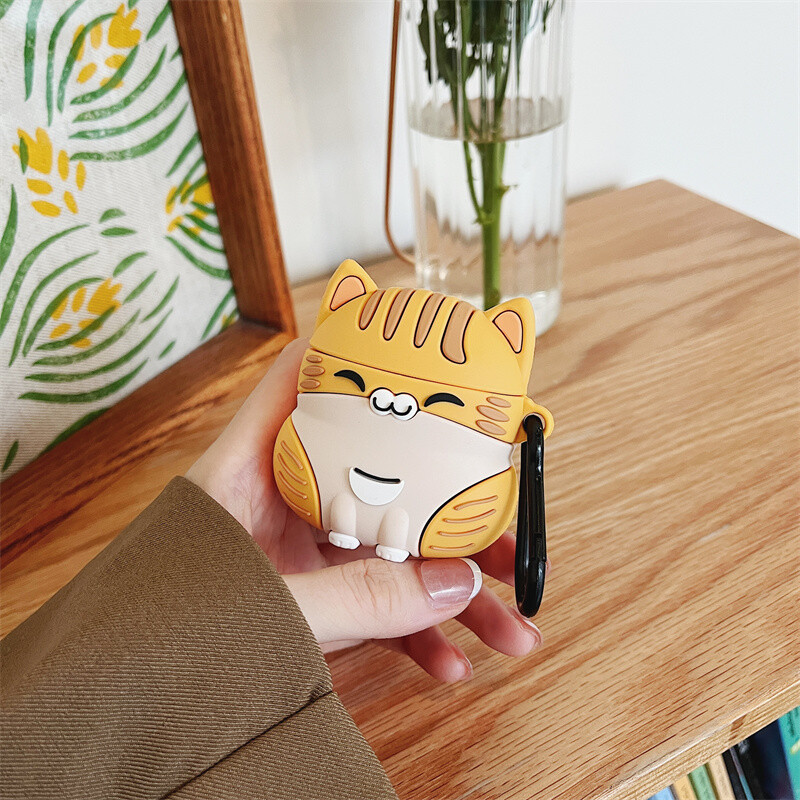 Mekana silikonska torbica za slušalice za Airpods 3 2021 Kawaii Cute 3D Cartoon Lucky Cat Zaštitna navlaka za Airpods1 2 Pro kutija za punjenje