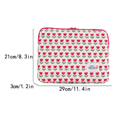 Kompiuterio krepšys mielos gėlės nešiojamojo kompiuterio rankovės užtrauktuko dangtelis Nešiojamo kompiuterio dangtelio krepšys nešiojamojo kompiuterio rankovės dėklas, suderinamas su nešiojamuoju kompiuteriu