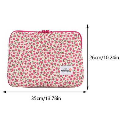 Kompiuterio krepšys mielos gėlės nešiojamojo kompiuterio rankovės užtrauktuko dangtelis Nešiojamo kompiuterio dangtelio krepšys nešiojamojo kompiuterio rankovės dėklas, suderinamas su nešiojamuoju kompiuteriu