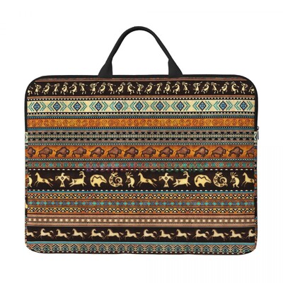 Винтидж бохо чанта за лаптоп с етнически мотив Водоустойчива голяма кутия за лаптоп Чанта за компютър Офис Бизнес пътуване 14 инча
