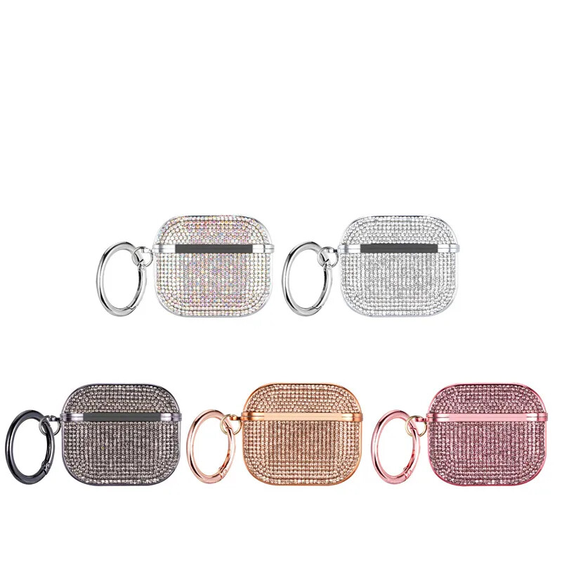Θήκη ακουστικών SCQYCWA για Airpods pro 2, Σκληρή θήκη 3D Cute Bling Diamonds για Apple Airpods 1 2 3 pro Προστατευτικό κάλυμμα