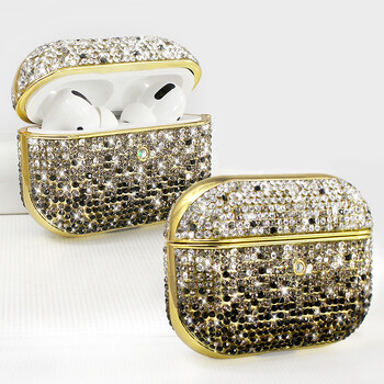 Luxury Gradient Rhinestone For Apple 2024 Airpods 4 Generation 1 2 3 Pro Glitter Diamond Case Γυναικεία κάλυμμα ακουστικών Bluetooth