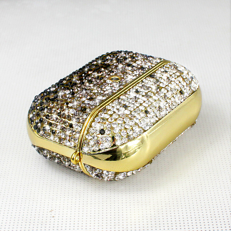 Luksuzna dijamantna futrola s gradijentom za Apple 2024 Airpods 4 Generation 1 2 3 Pro Glitter Diamond Case Ženska Bluetooth slušalica Poklopac