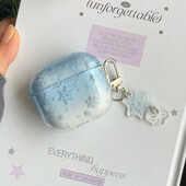 prekrasna zimska pahulja gradijent plava tpu maska za slušalice za airpods 4 2024 nova bluetooth torbica za slušalice za airpods 1 2 3 pro 2